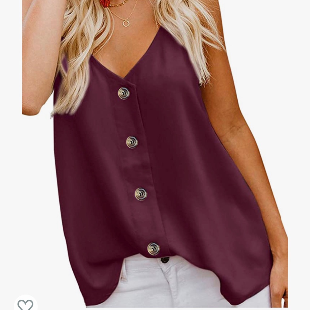 Amazon V-Neck Button Down Cami